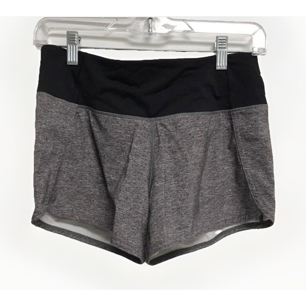 Lululemon Speed Up Shorts Women’s Size 4 Lux Heather Gray / Black 4” Inseam
